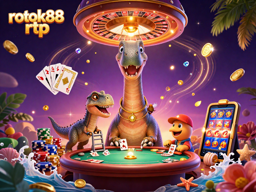 Experience dynamic gaming action with rokok88 rtp featuring a vibrant casino scene.