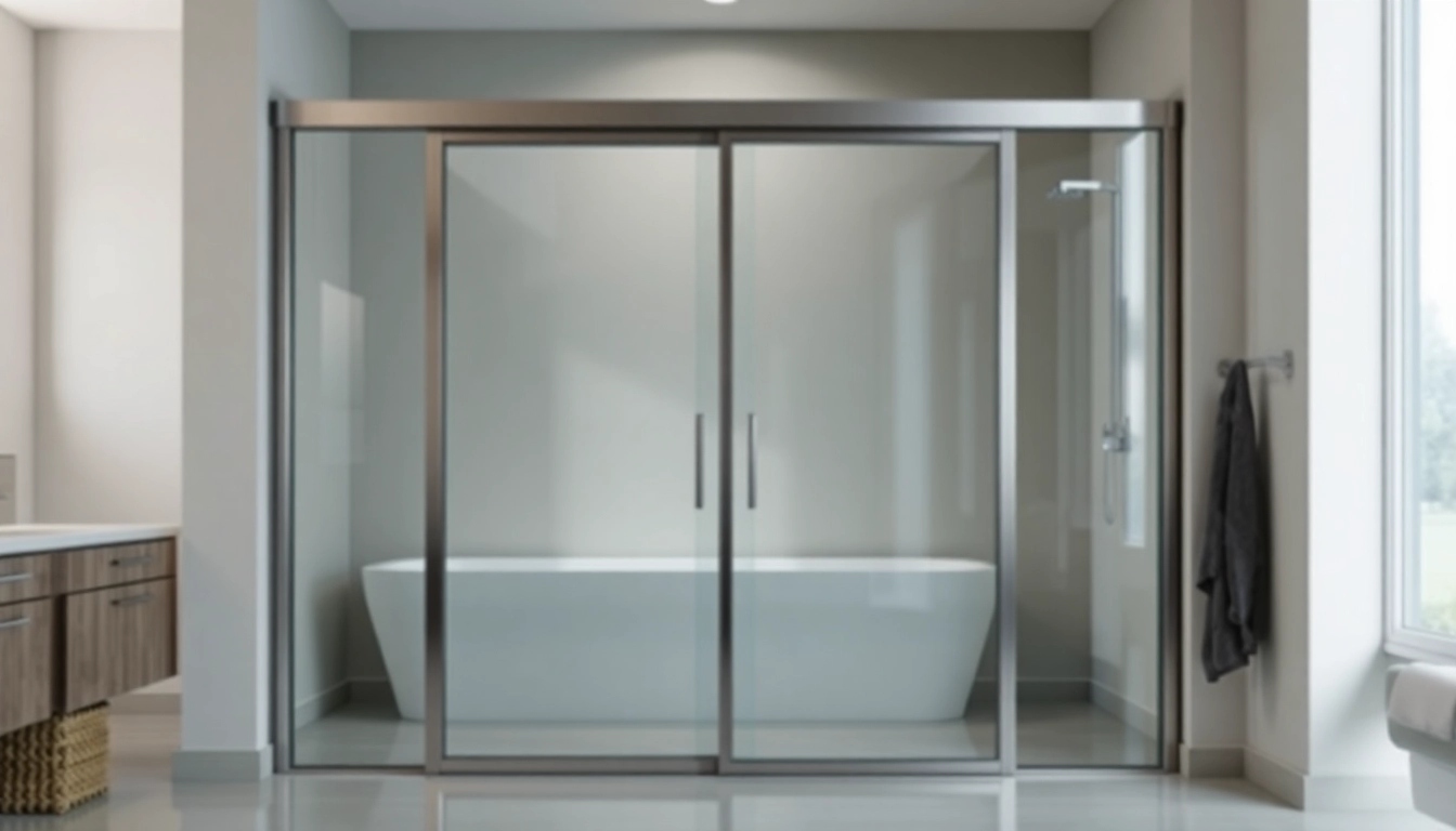 A stunning shower screen sliding door enhancing a modern bathroom's elegance and functionality.