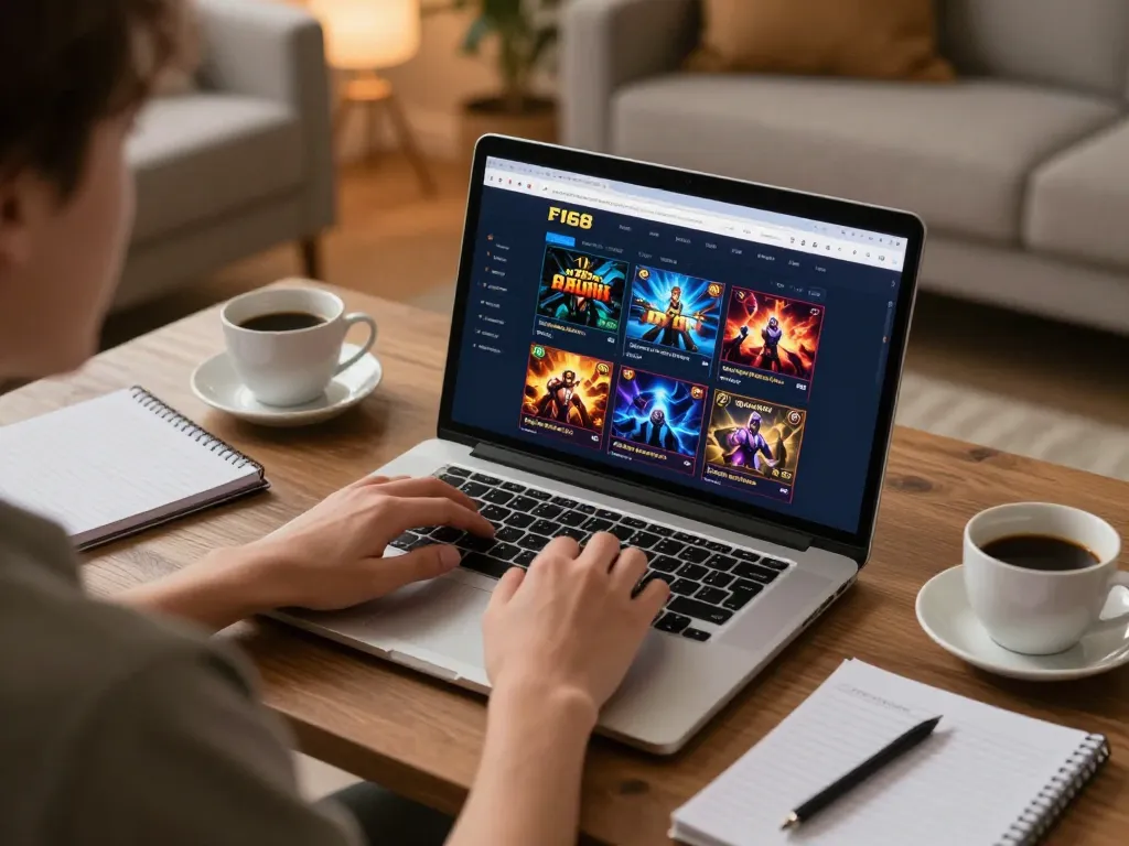 Engaging in online gambling at https://f168.osaka/, experiencing the thrill of live casino games from home.