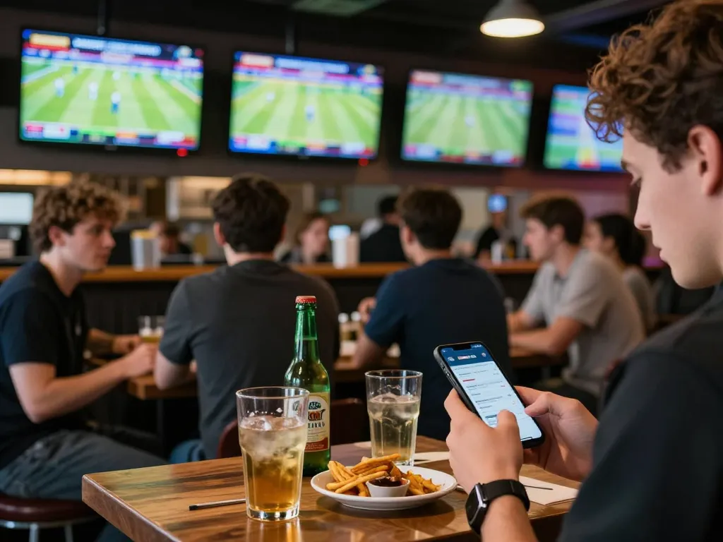 Soi keo nha cai at energetic sports betting venue with patrons enjoying the game.