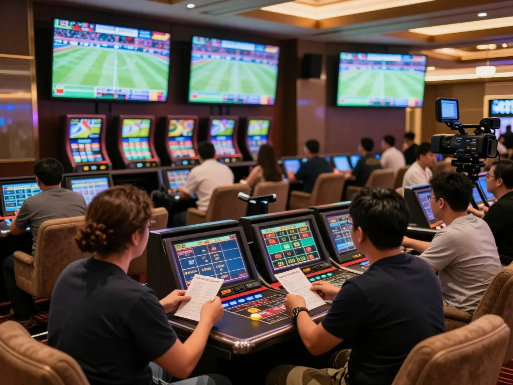 Bet on all live sports events at OPEN88 COM with enthusiastic bettors analyzing odds.
