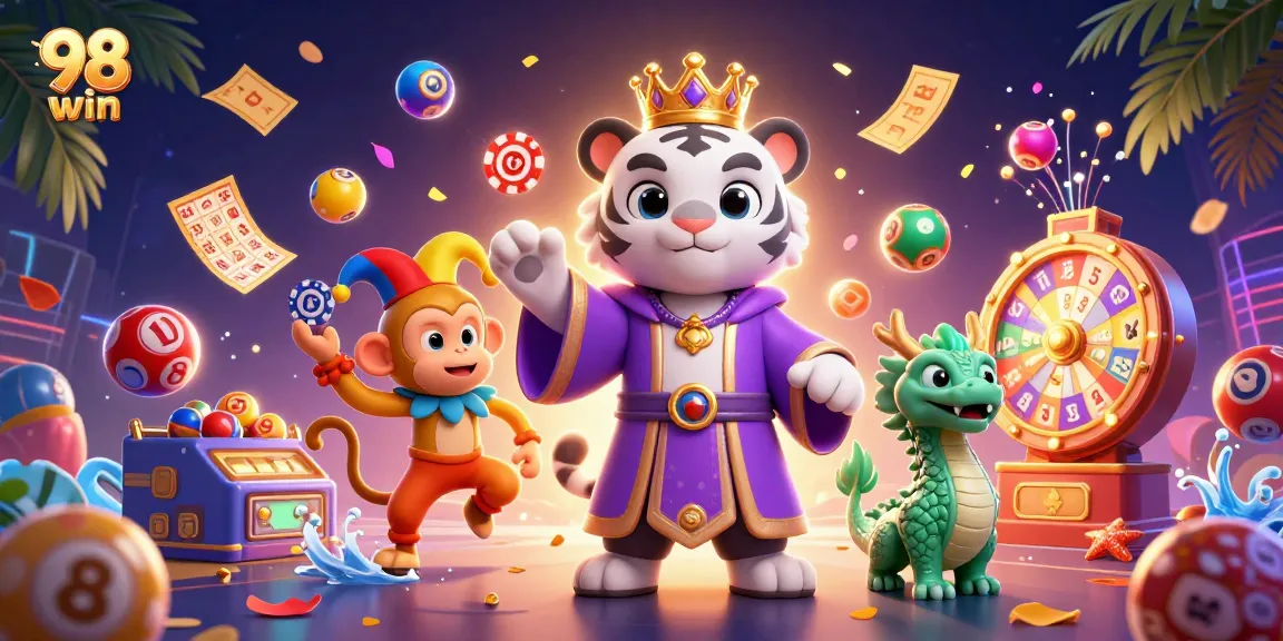 Engage with the vibrant 98 win online casino experience as enchanting 3D characters greet players.