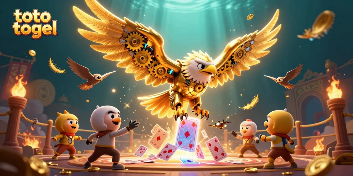Engage in the thrilling action of toto togel with mesmerizing holographic cards and golden eagle dynamics.
