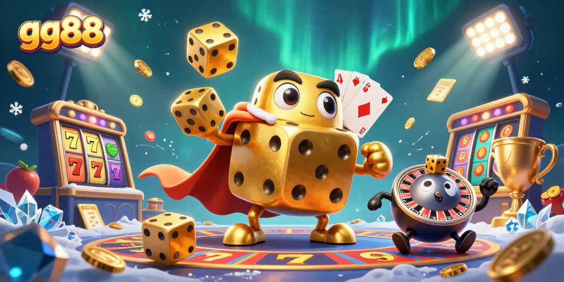Celebrate big wins at gg88 with vibrant slots, golden dice, and dynamic game elements.