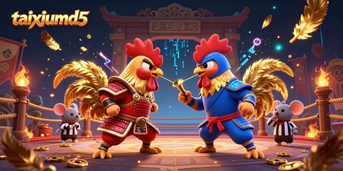Engage in thrilling gameplay at taixiumd5 with an intense rooster fight scene filled with dynamic action and energy.