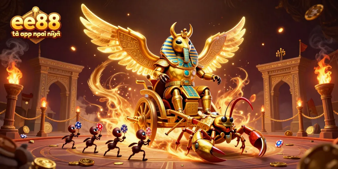 Engage with the thrilling atmosphere of ee88 tải app mới nhất featuring vibrant characters and dynamic casino elements.