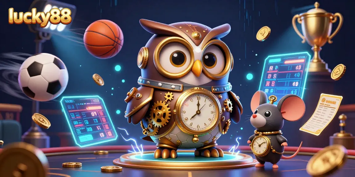 Engage with lucky88's thrilling betting adventures in this vibrant, action-packed 3D casino scene.