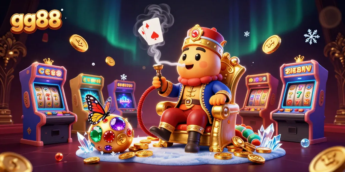 Experience excitement at gg88 with vibrant 3D casino art featuring dynamic slots and poker elements.
