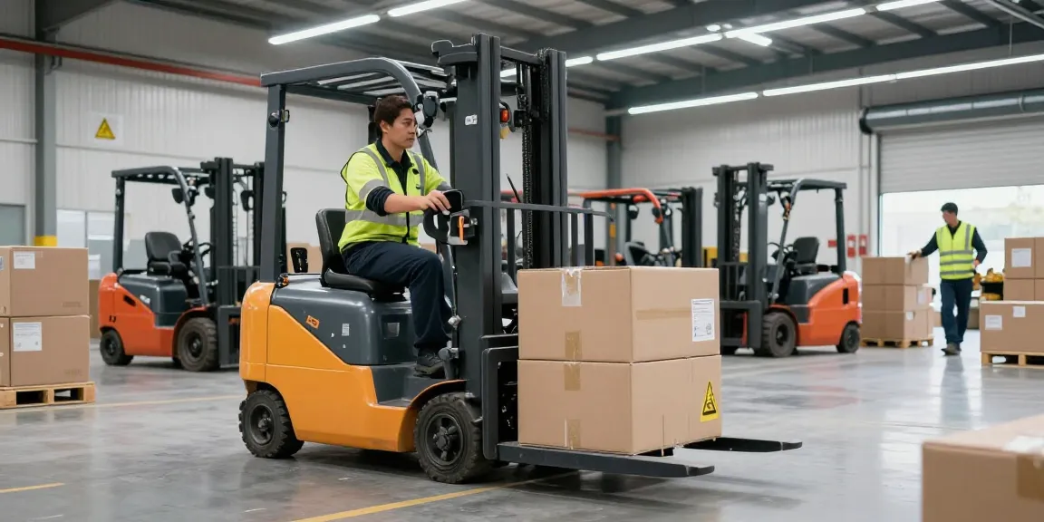 Operator using a pallet jack electric for efficient material handling in a modern warehouse with electric stackers.