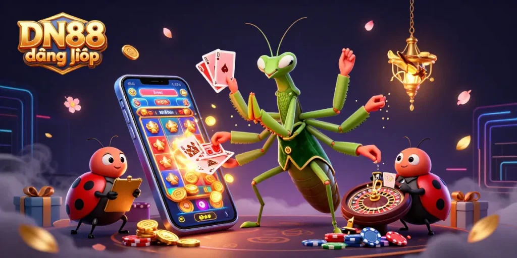 Experience thrilling gameplay at DN88 đăng nhập with captivating characters and vibrant casino elements.